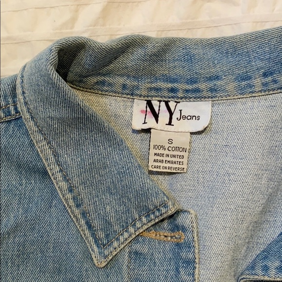 Vintage cropped denim vest - Picture 2 of 3